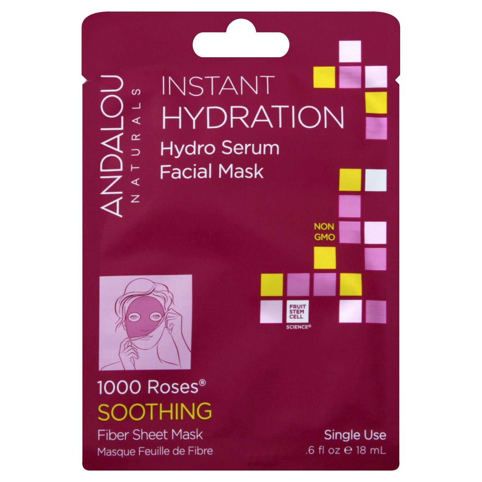 slide 1 of 1, Andalou Naturals Andal Maskinstant Hydration, 1 ct