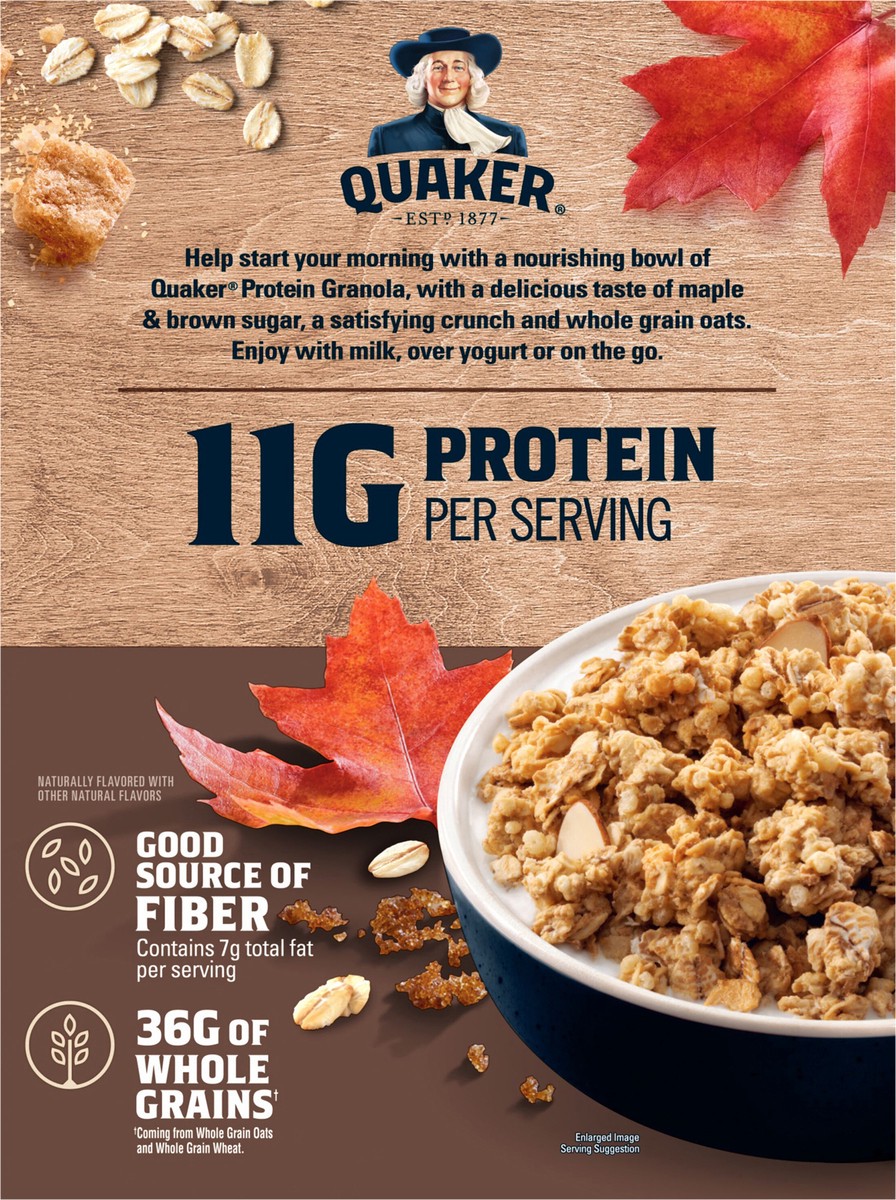 slide 6 of 11, Quaker Protein Granola, Maple & Brown Sugar, 18 Oz, 18 oz