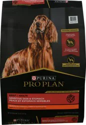 Purina Pro Plan Sensitive Skin and Stomach Dog Food Dry, Adult Salmon & Rice Formula, Digestive Health