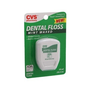slide 1 of 1, CVS Pharmacy Dental Floss Mint Waxed, 55 yd