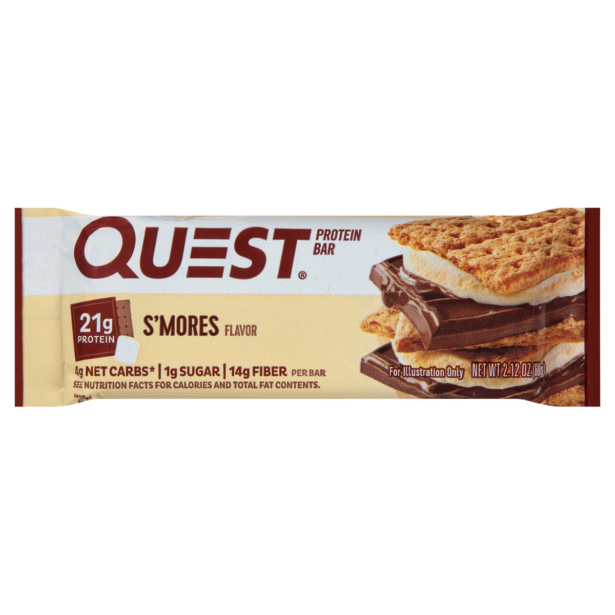 slide 1 of 1, Quest S'mores Flavor Protein Bar 2.12 oz, 2.12 oz