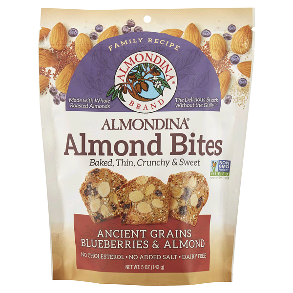 slide 1 of 1, Almondina Almond Bites Ancient Grains Blueberries & Almonds, 5 oz