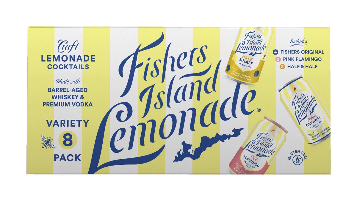 slide 2 of 2, Fishers Island Lemonade Variety Pack 8 Pack, 355 ml