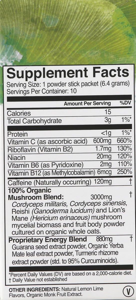 slide 6 of 13, Om Stick Packets Lemon Lime Flavor Energy+ 10 ea, 10 ct