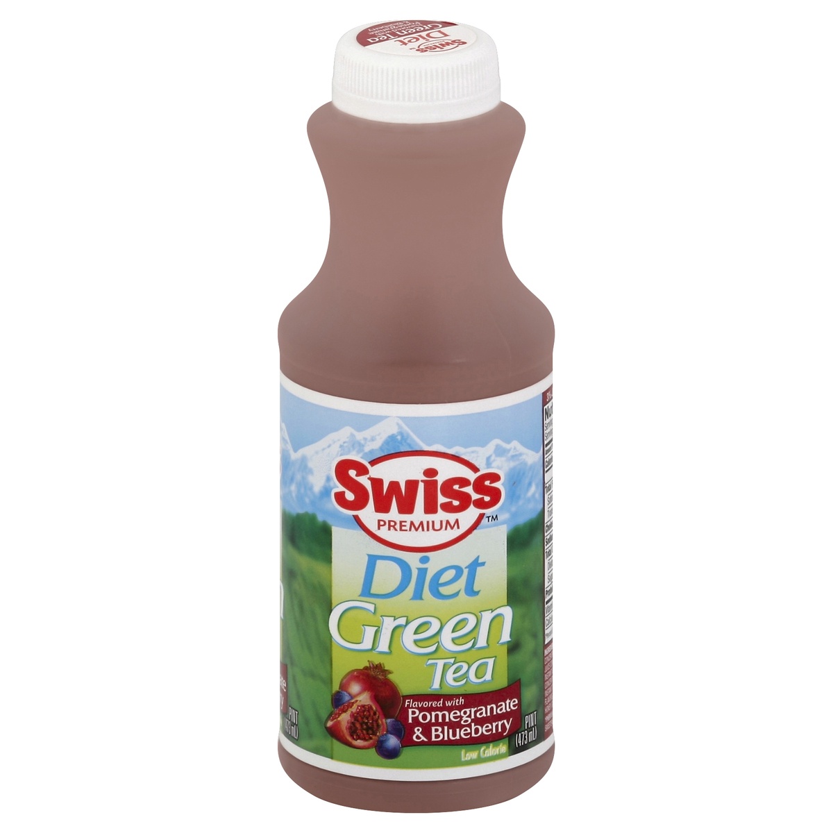 slide 1 of 1, Swiss Premium Diet Green Tea With Pomegranate - 16 fl oz, 16 fl oz