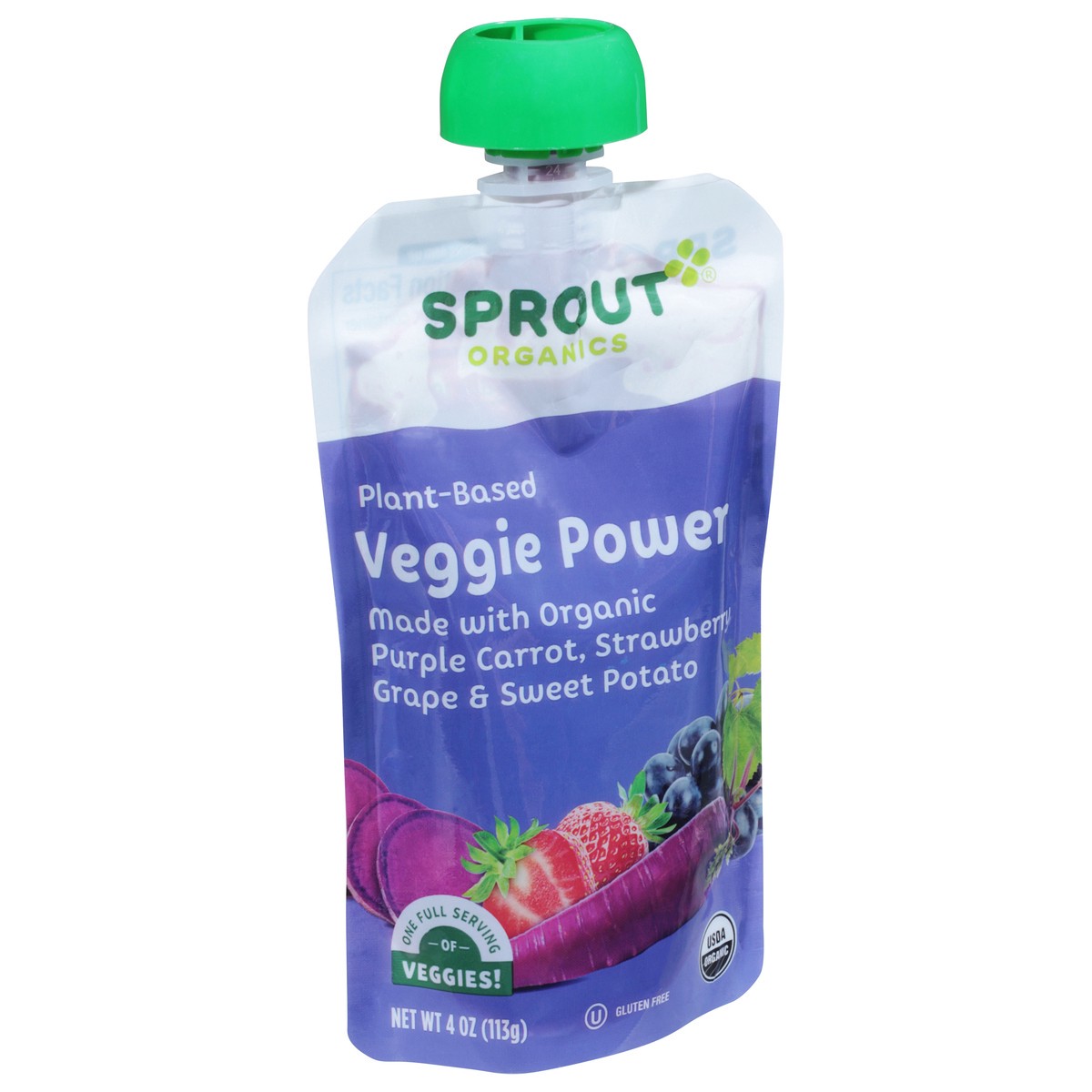 slide 7 of 9, Sprout Organics Plant-Based Veggie Power 4 oz, 4 oz