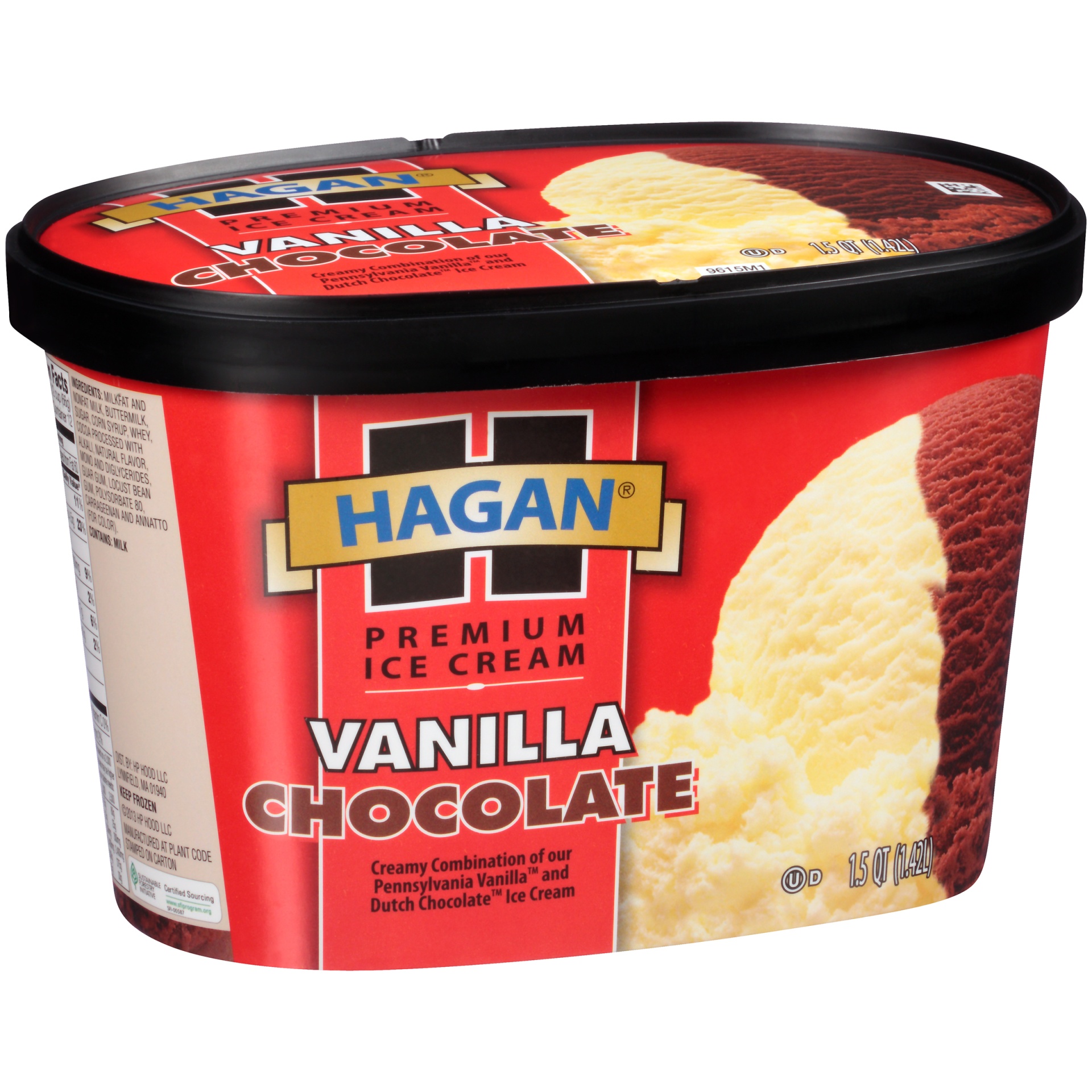 slide 2 of 7, Hagan Vanilla Chocolate Premium Ice Cream, 1.5 qt