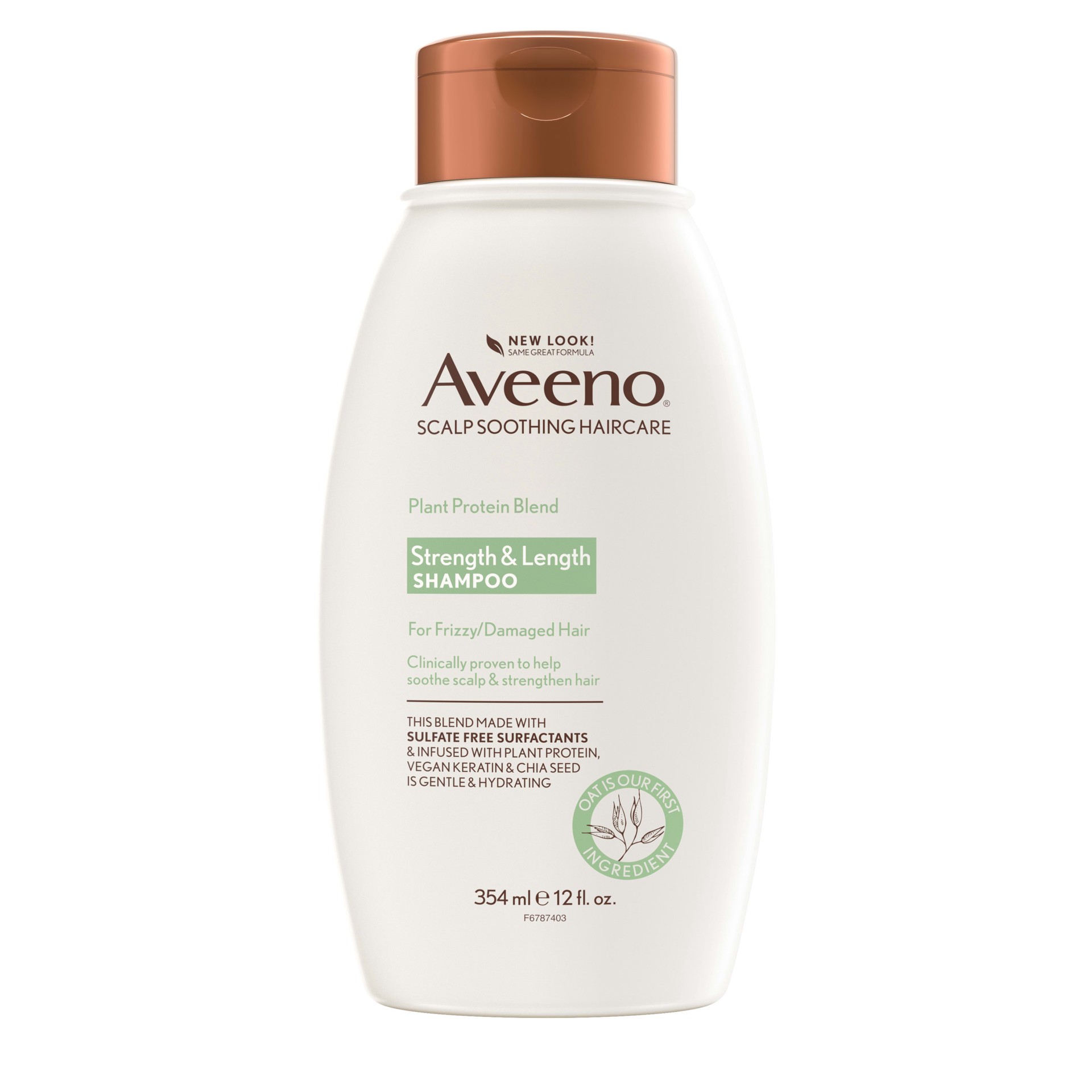 slide 1 of 9, Aveeno Plant Protein Blend Shampoo for Strong Healthy-Looking Hair, 354 ml