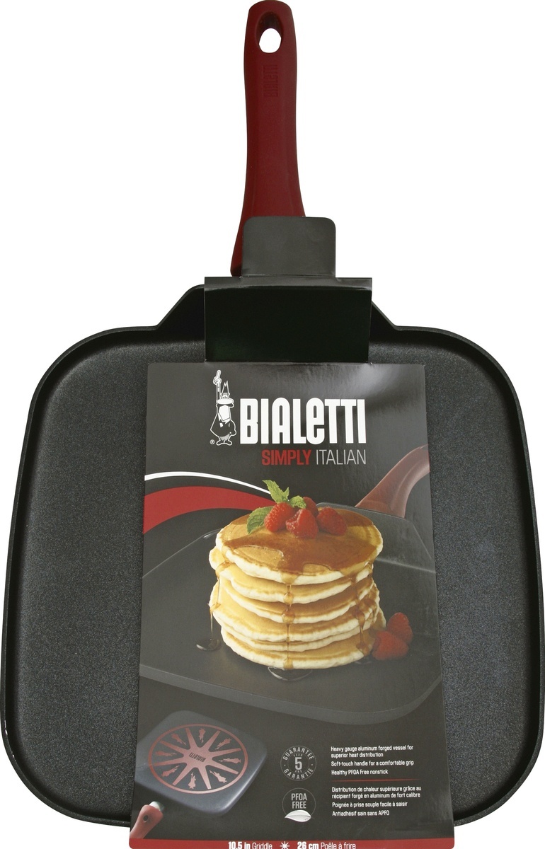 slide 4 of 7, Bialetti Simply Italian Nonstick Aluminum Griddle - Red, 1 ct