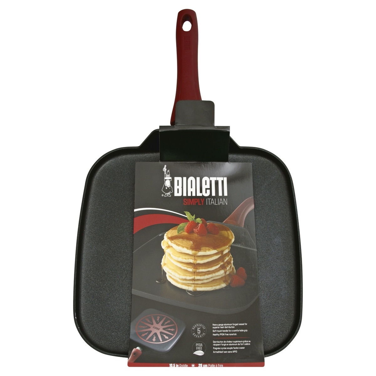 slide 1 of 1, Bialetti Simply Italian Nonstick Aluminum Griddle - Red, 1 ct