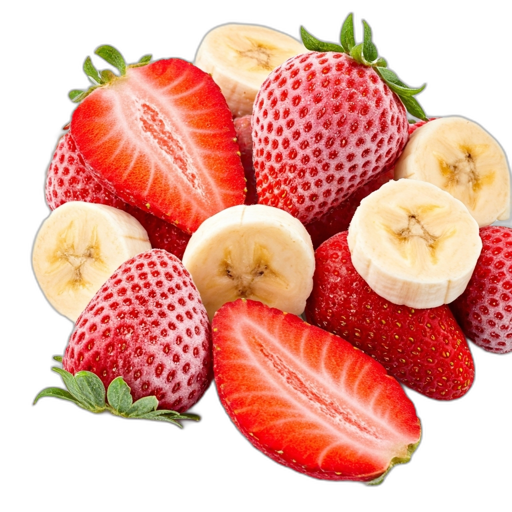 slide 1 of 1, Publix Strawberries & Bananas, Sliced, 48 oz