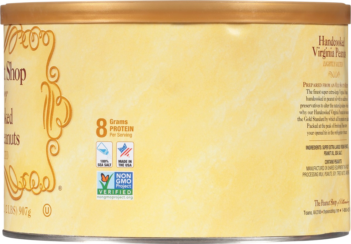 slide 7 of 13, The Peanut Shop Lightly Salted Handcooked Virginia Peanuts 32 oz, 32 oz