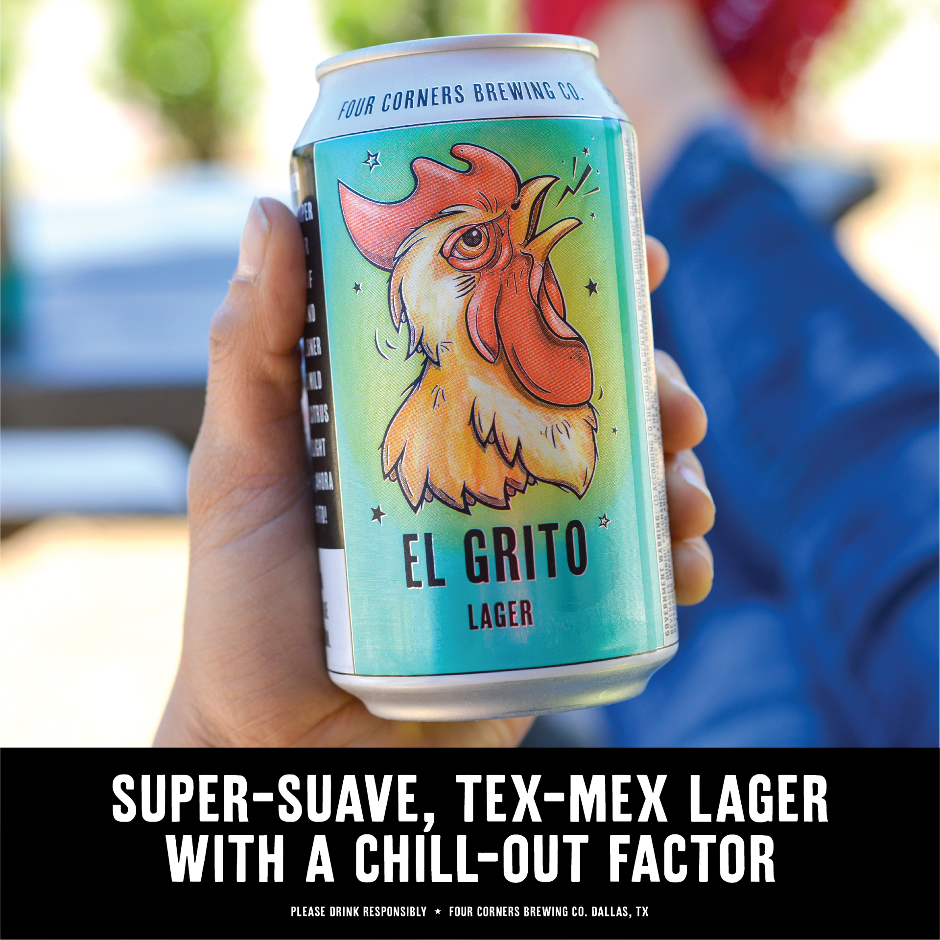 slide 3 of 5, Four Corners El Grito Lager Craft Beer, 6 pk 12 fl oz Cans, 4.0% ABV, 6 ct