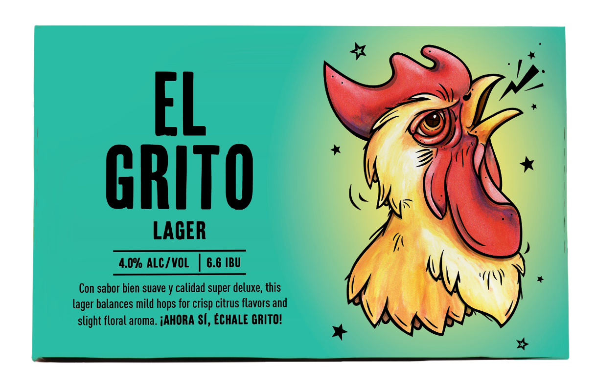 slide 1 of 5, Four Corners El Grito Lager Craft Beer, 6 pk 12 fl oz Cans, 4.0% ABV, 6 ct