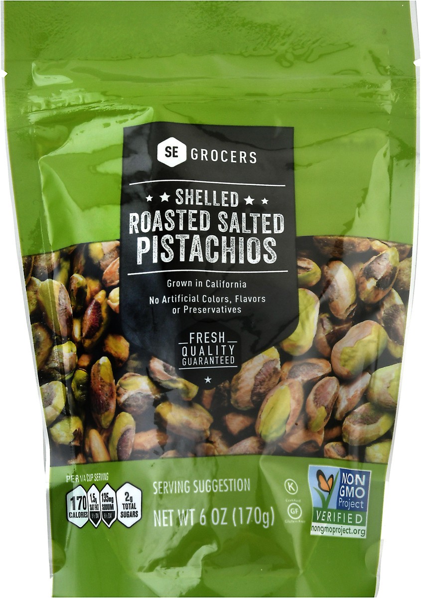 slide 8 of 9, SE Grocers Pistachio Kernels Roasted Salted, 6 oz