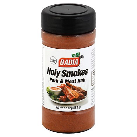 slide 1 of 1, Badia Seasoning Pork & Meat Rub Holy Smokes - 5.5 Oz, 5.5 oz