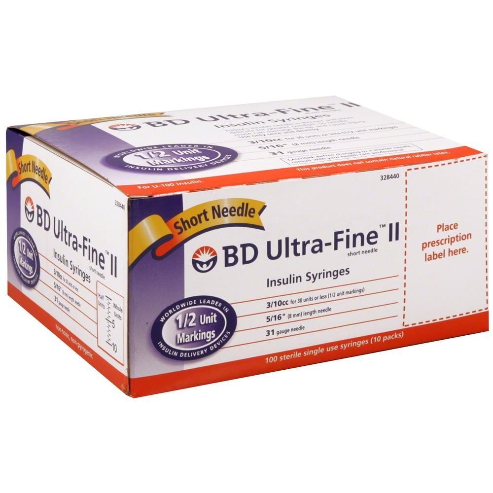 slide 1 of 1, BD Ultra-Fine .3Cc Syringes, 100 ct