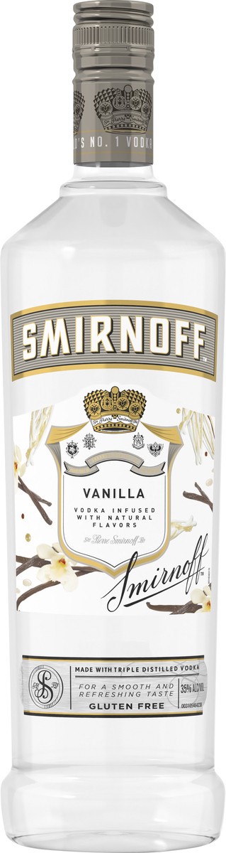 slide 3 of 4, Smirnoff Vanilla (Vodka Infused With Natural Flavors), 1 L, 1 liter