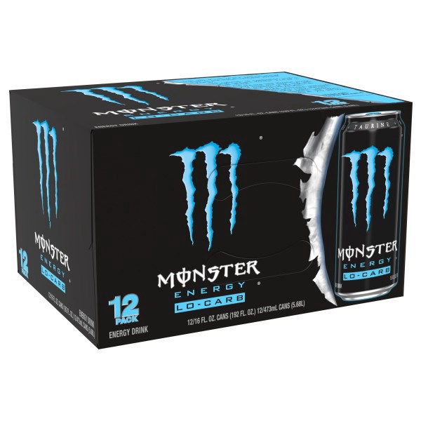 slide 1 of 2, Monster Energy Lo-Carb Energy Drink 12 - 16 fl oz Cans, 12 ct