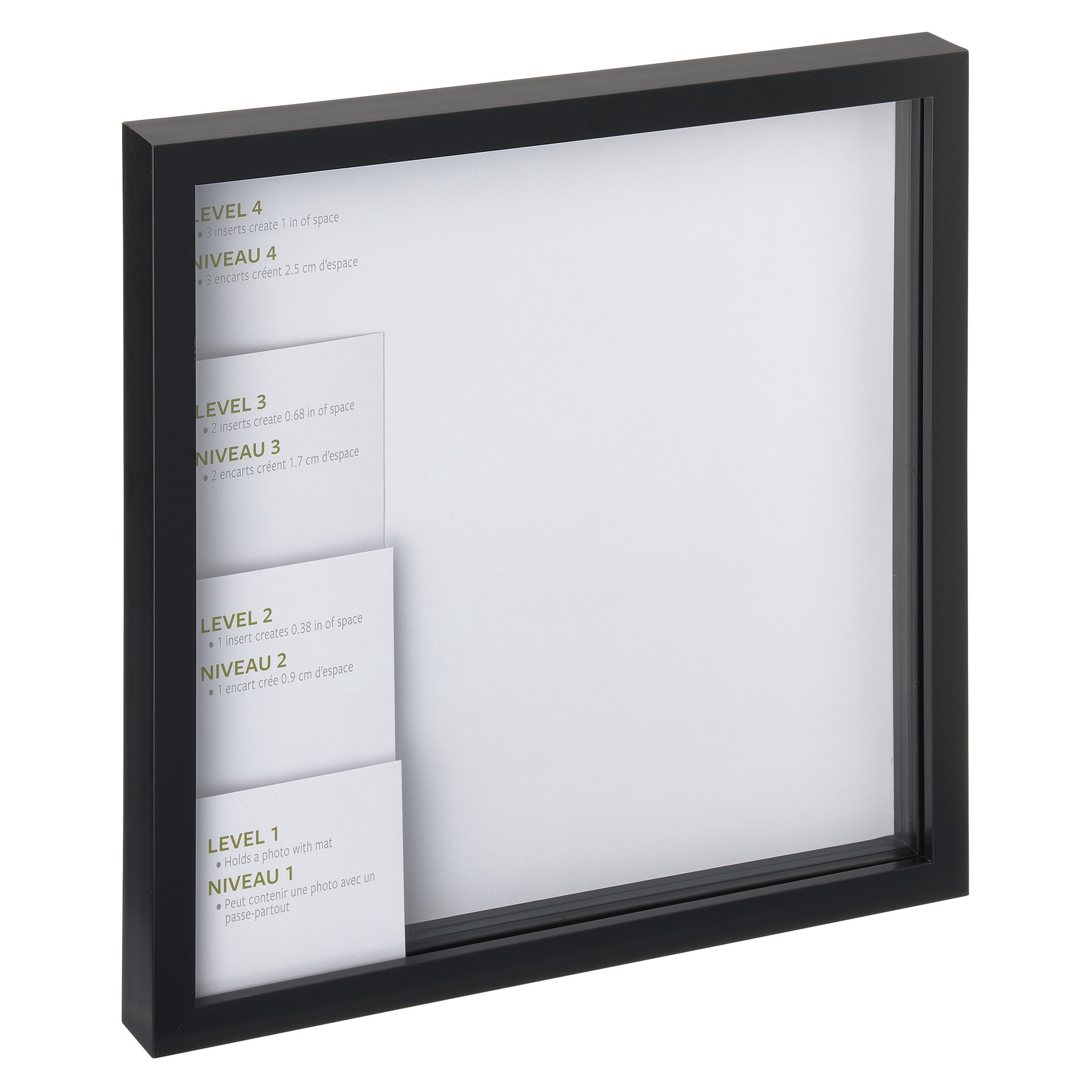 slide 2 of 2, Black Adjustable-Depth Shadow Box By Studio Decor, 12 in x 12 in