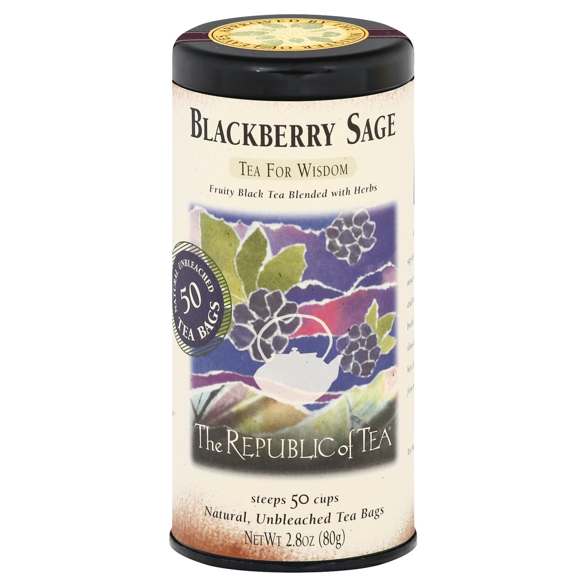 slide 3 of 12, The Republic of Tea Bags Blackberry Sage Black Tea - 50 ct, 50 ct