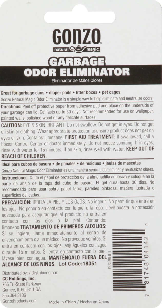 slide 4 of 6, Gonzo Garbage Odor Eliminator, 2 ct