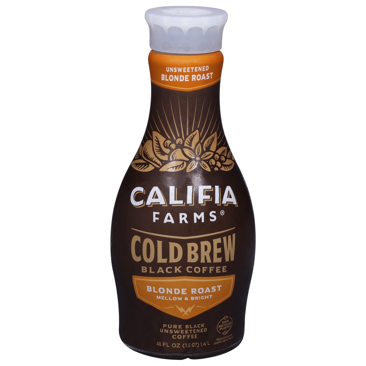 slide 1 of 9, Califia Farms Blonde Roast Cold Brew Unsweetened Black Coffee 48 fl oz, 48 fl oz
