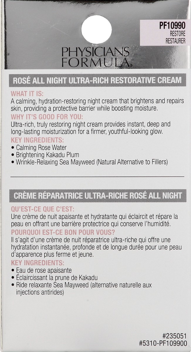 slide 6 of 9, Physicians Formula Rose All Night Ultra-Rich Restorative Cream 1.6 oz, 1 ct