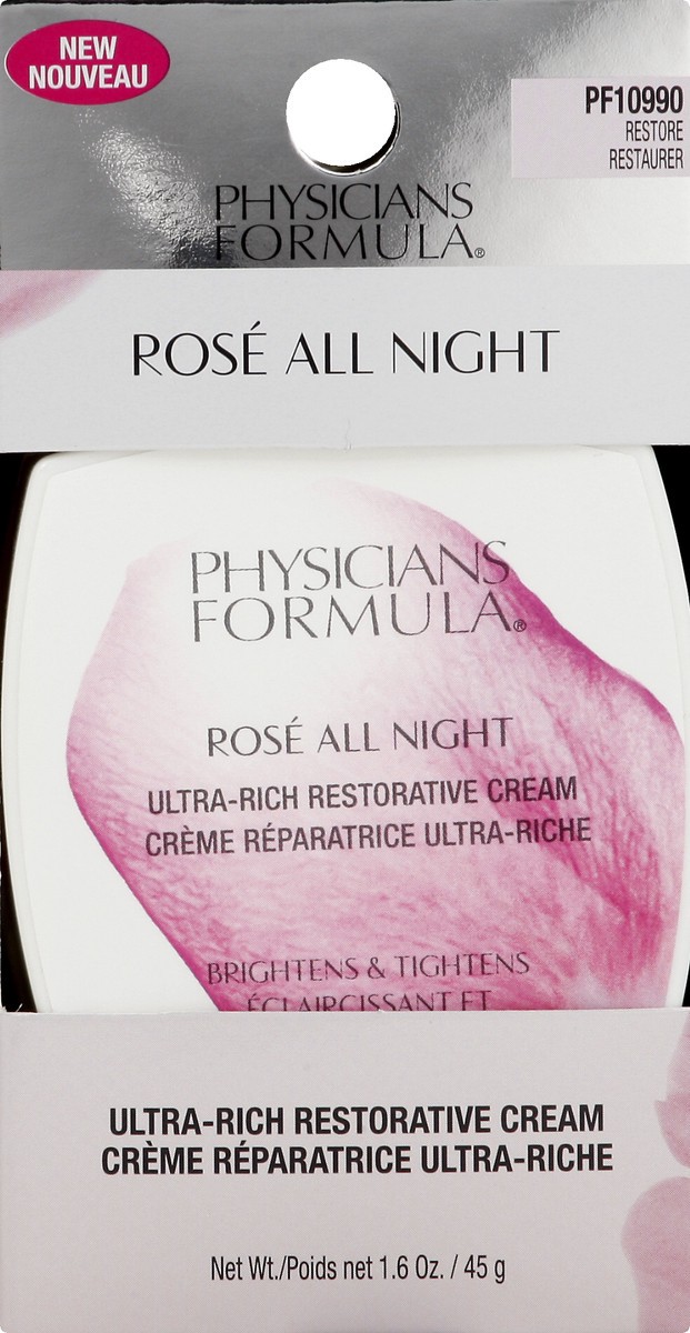 slide 1 of 9, Physicians Formula Rose All Night Ultra-Rich Restorative Cream 1.6 oz, 1 ct