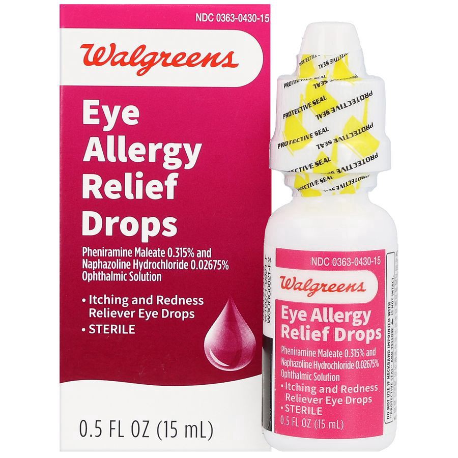 slide 3 of 5, Walgreens Sterile Eye Allergy Relief Eye Drops, 0.5 fl oz