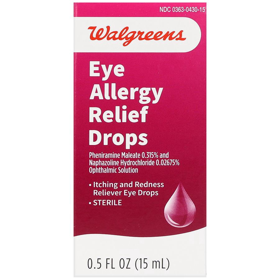 slide 1 of 5, Walgreens Sterile Eye Allergy Relief Eye Drops, 0.5 fl oz