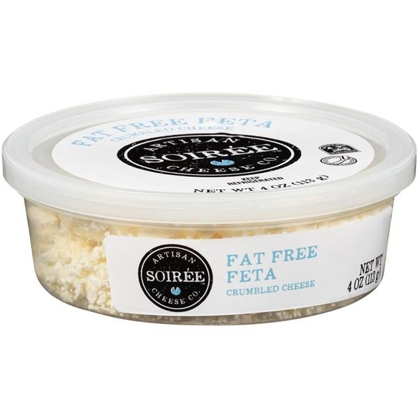 slide 1 of 1, Hy-vee Select Feta Fat Free Crumbled Cheese, 4 oz