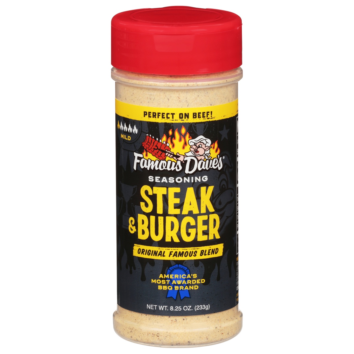 Famous Dave's Seasoning Steak & Burger, 8.25 OZ (Pack of 6)