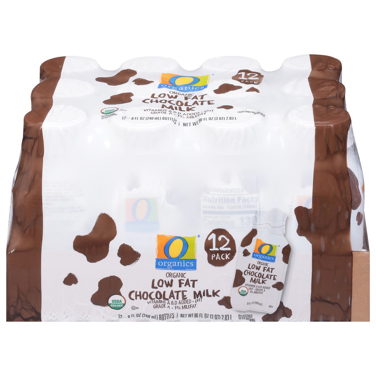 slide 3 of 4, O Organics Milk Aseptic Chocolate Low Fat - 12-8 Fz, 12 ct; 8 fl oz