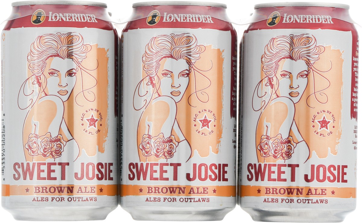 slide 5 of 9, Lonerider Sweet Josie Brown Ale Cans, 6 ct; 12 oz