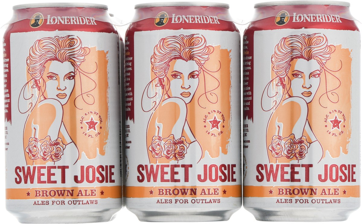 slide 6 of 9, Lonerider Sweet Josie Brown Ale Cans, 6 ct; 12 oz