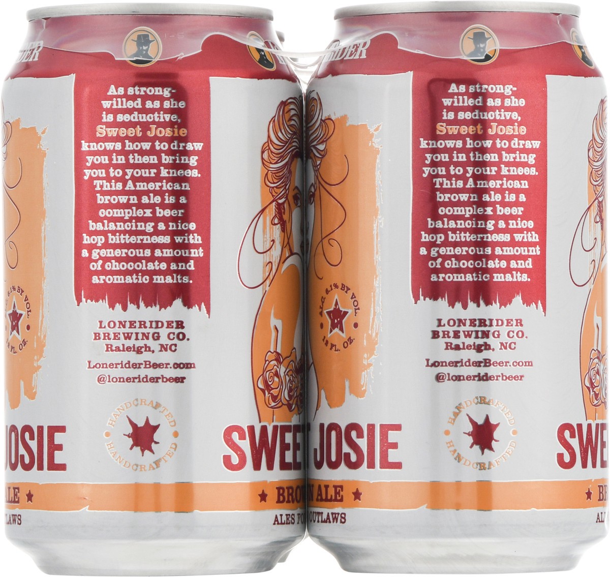 slide 7 of 9, Lonerider Sweet Josie Brown Ale Cans, 6 ct; 12 oz