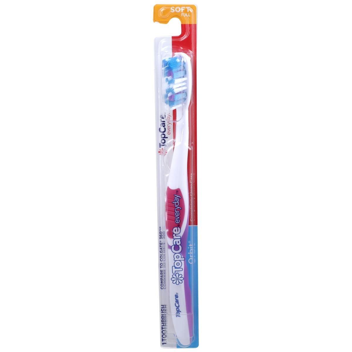 slide 1 of 1, TopCare Orbit Toothbrush - Soft, 1 ct