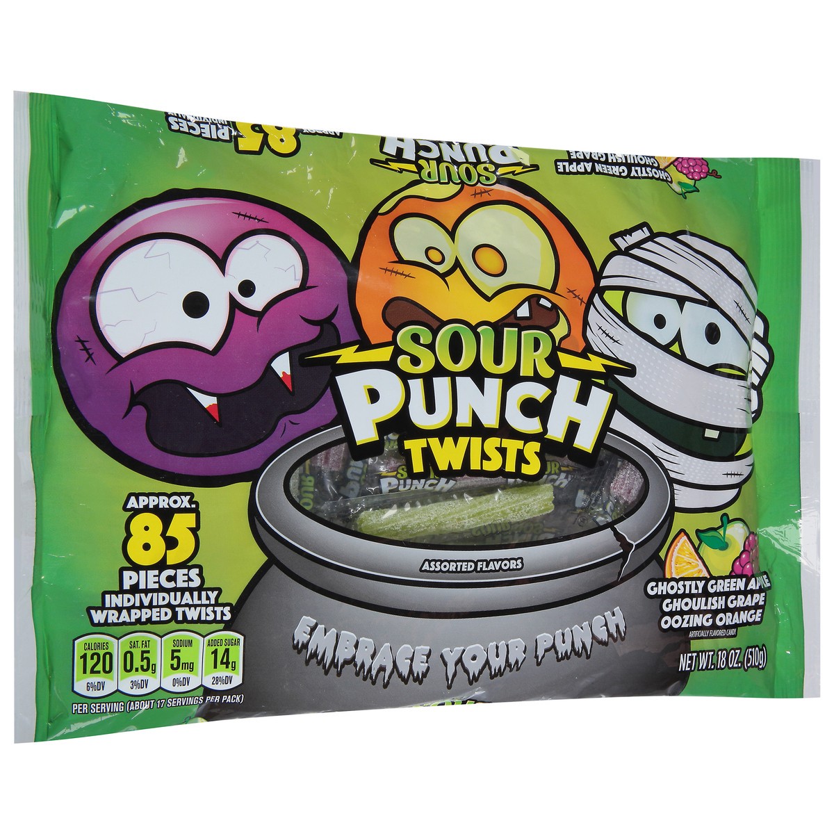 slide 9 of 9, Sour Punch Twists Assorted Flavors Candy 18 oz, 18 oz