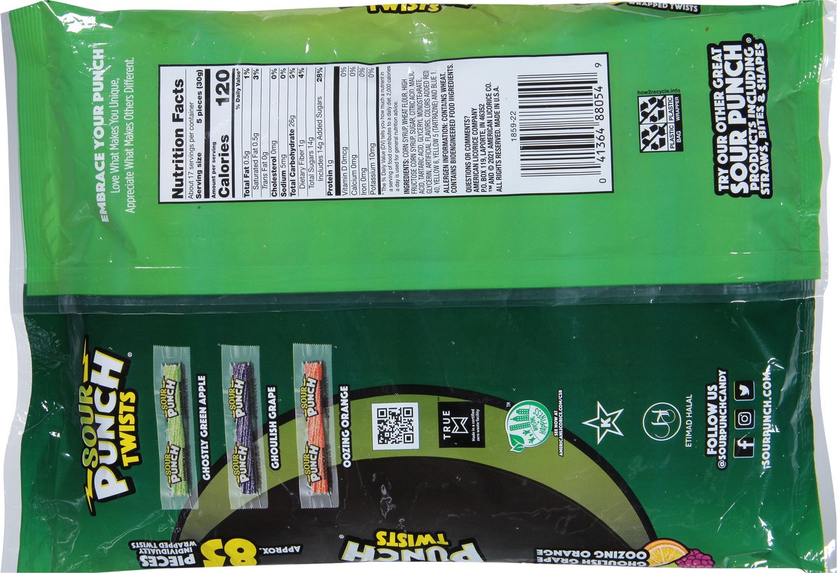 slide 5 of 9, Sour Punch Twists Assorted Flavors Candy 18 oz, 18 oz