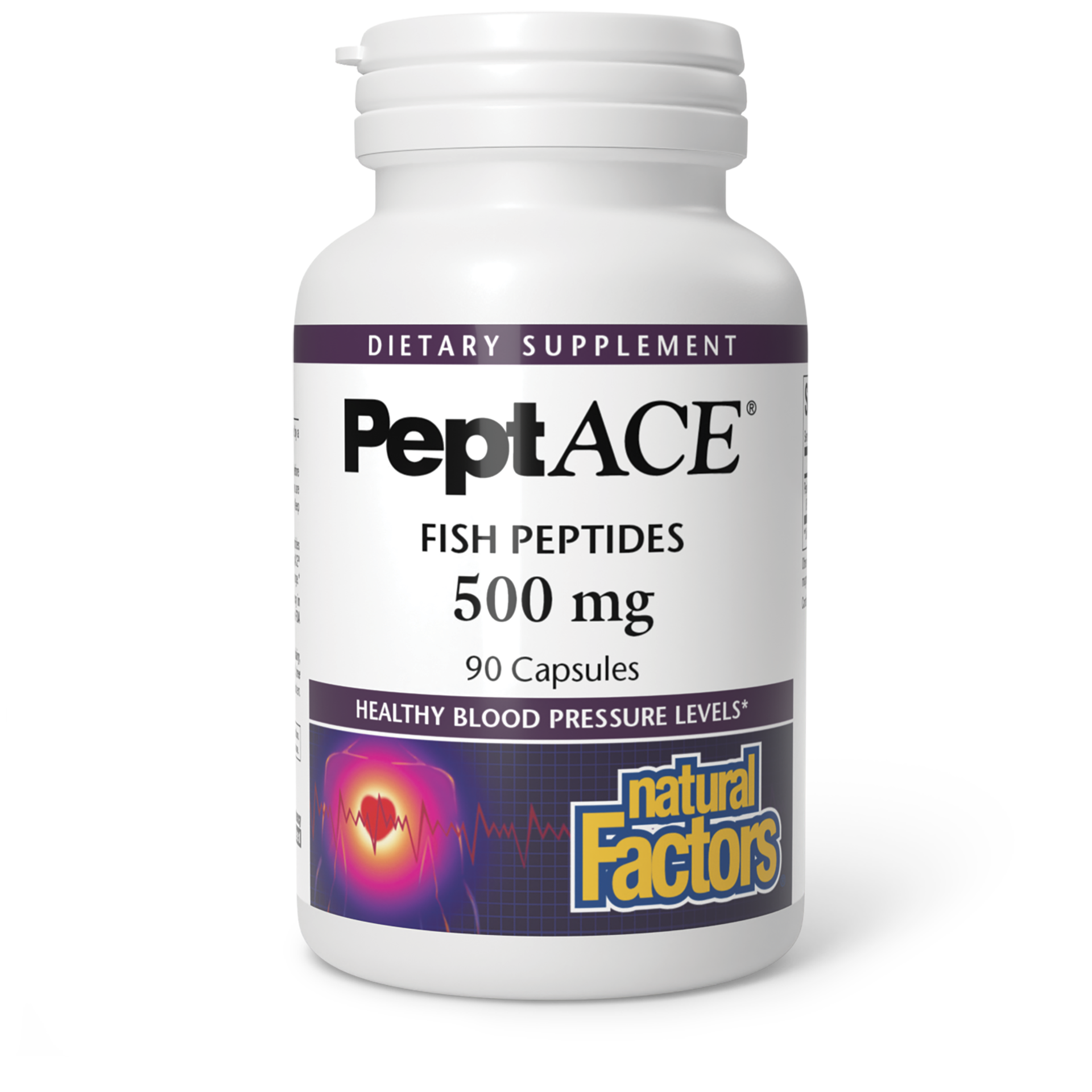 slide 1 of 2, Natural Factors PeptACE Fish Peptides, 99 g