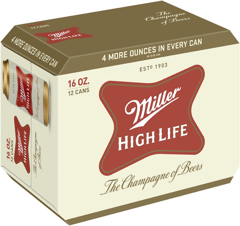 slide 5 of 6, MILLER HIGH LIFE Full Cal Beer, 12 ct; 16 oz