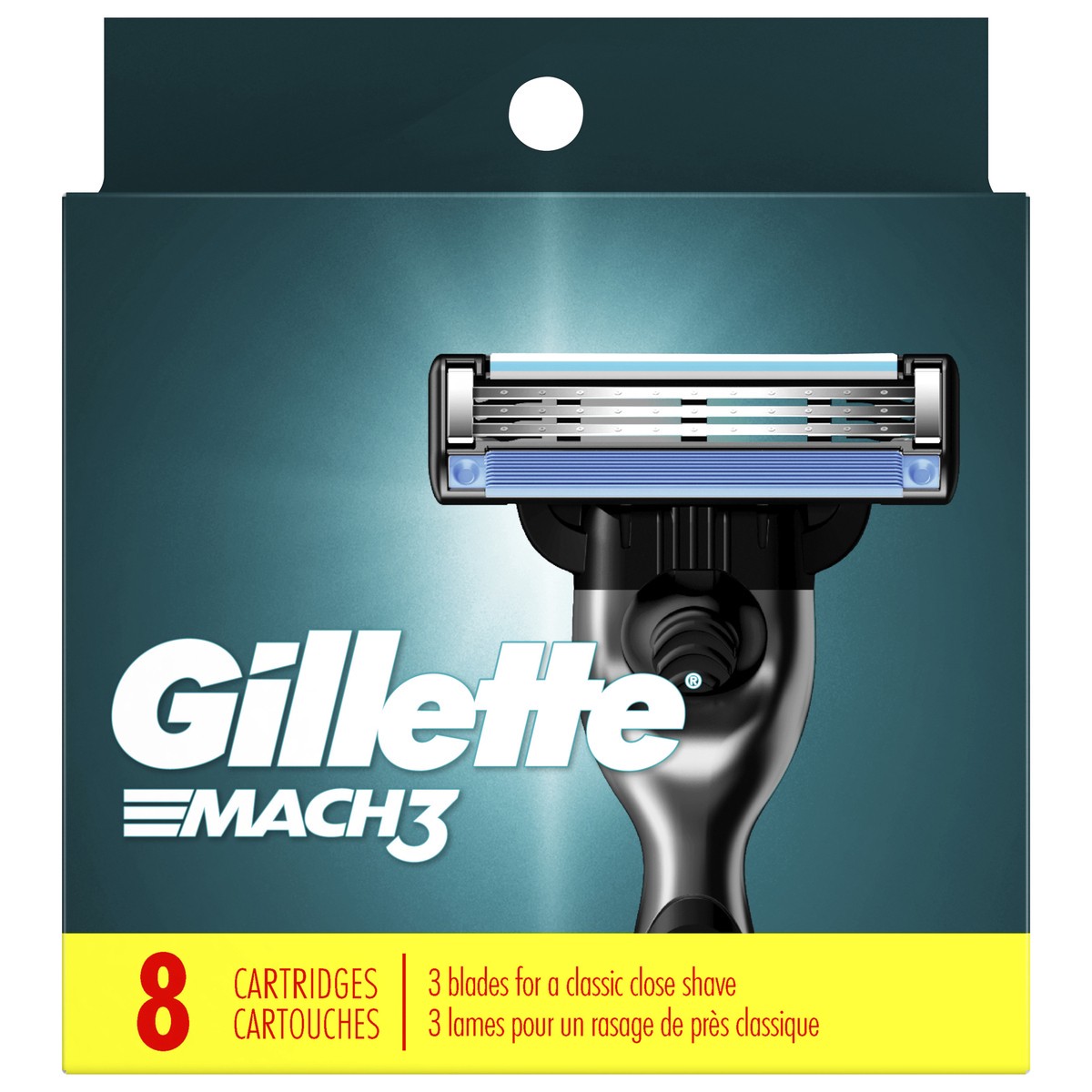 slide 1 of 5, Gillette Mach3 3-Blade Razor Blade Refills, 8 Ct, 8 ct