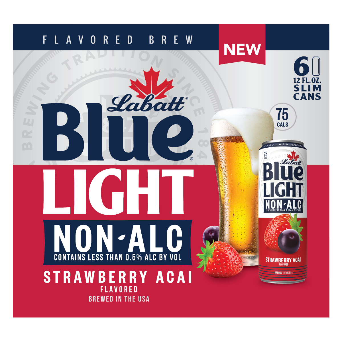 Labatt Blue Light Na Strawberry Acai 6 ct; 12 oz | Shipt