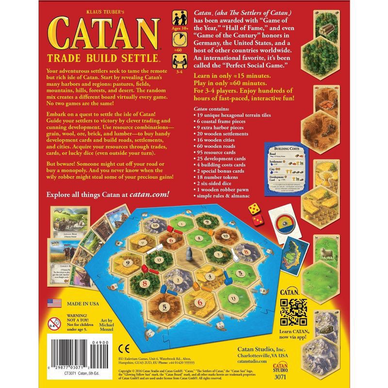 slide 3 of 7, Catan Studio Settlers of Catan Fifth Edition, 1 ct