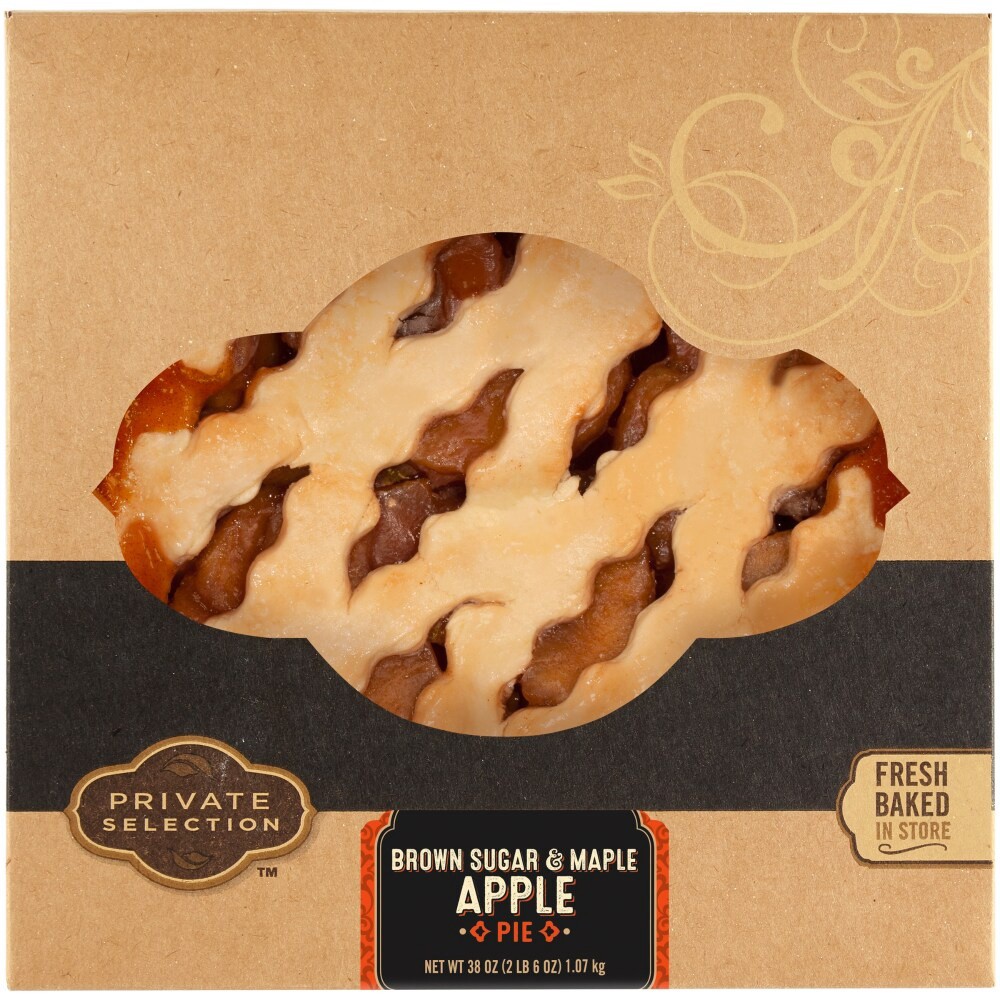 slide 1 of 3, Private Selection Maple And Brown Sugar Apple Pie, 38 oz