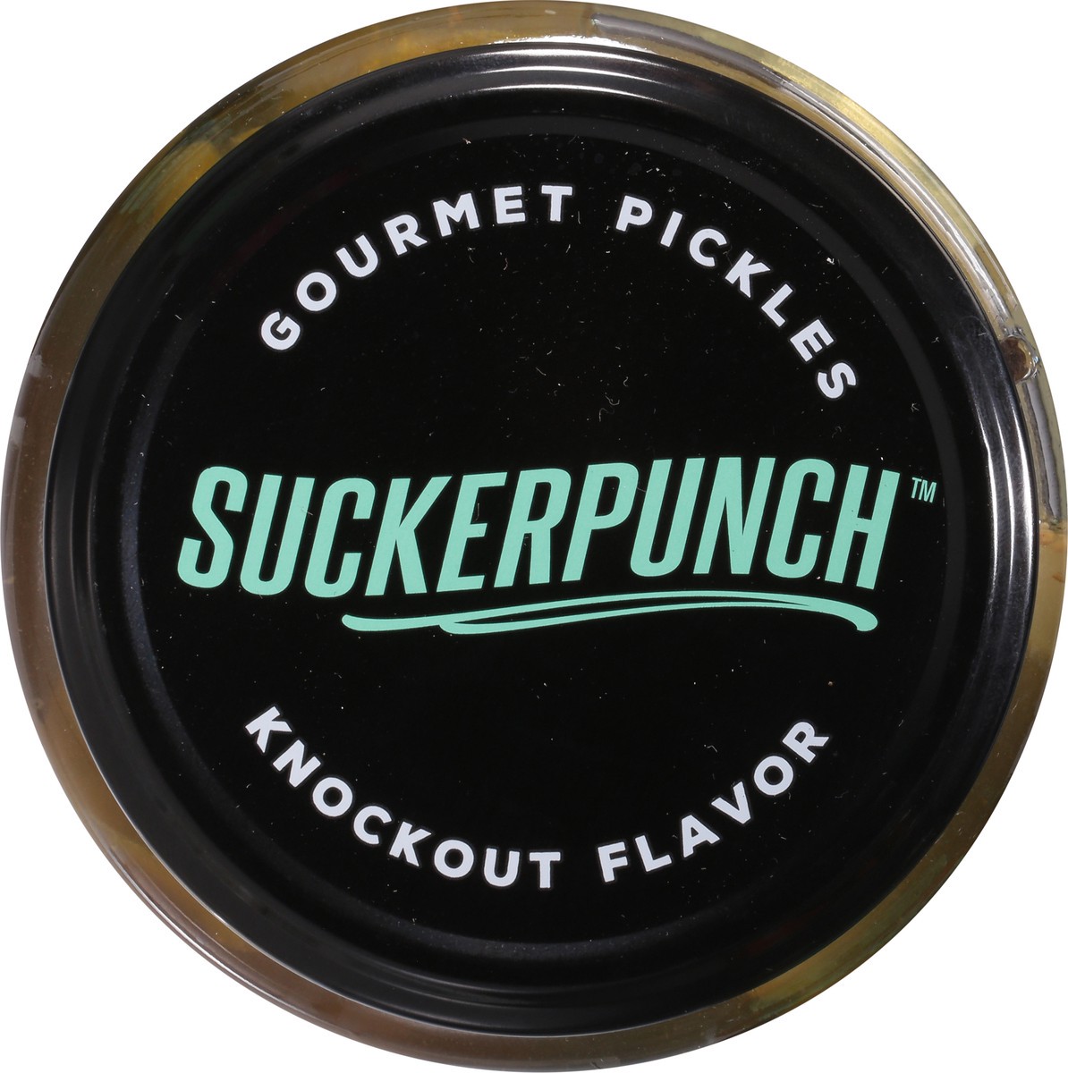 slide 4 of 9, SuckerPunch Gourmet Original Spicy Garlic Chips Pickles 24 fl oz, 24 oz