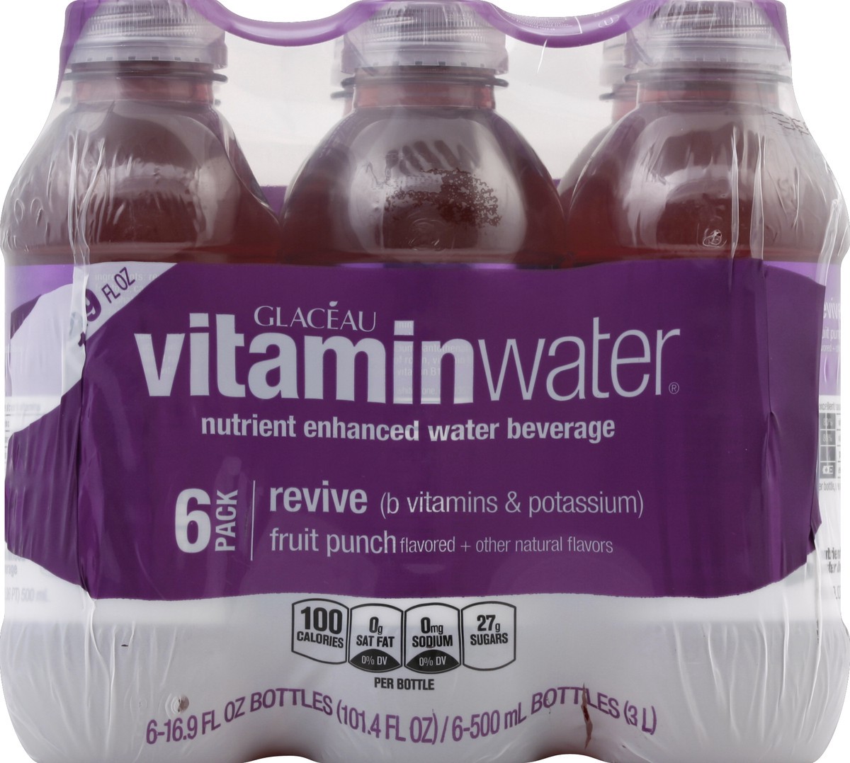 slide 1 of 4, vitaminwater Water Beverage - 6 ct, 6 ct; 16.9 fl oz