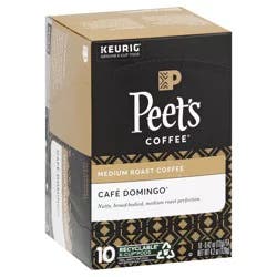 Peet's Coffee, Cafe Domingo Medium Roast Coffee Pods - 10ct Carton