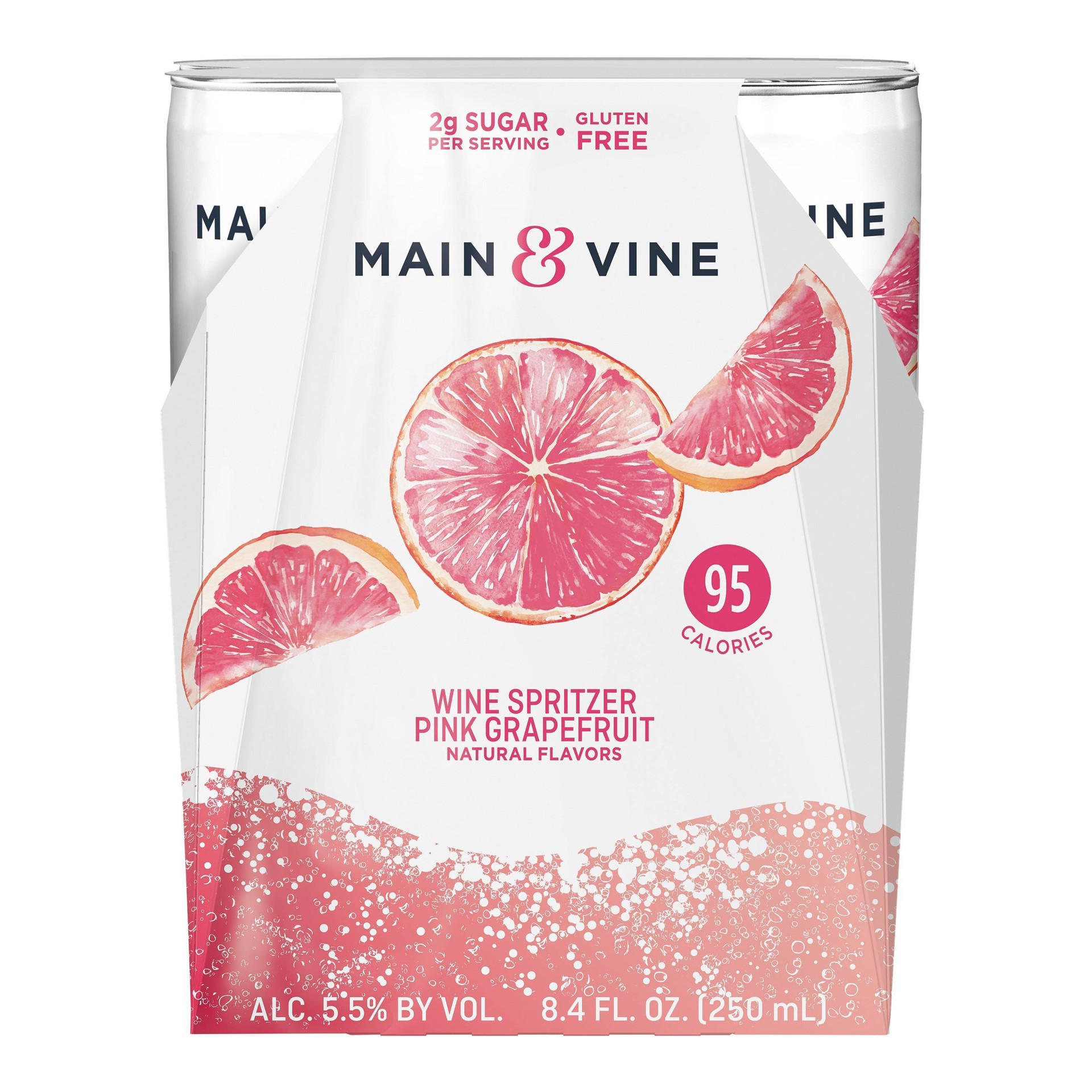 slide 1 of 6, Beringer Main & Vine Pink Grapefruit Wine Spritzer, 250 ml